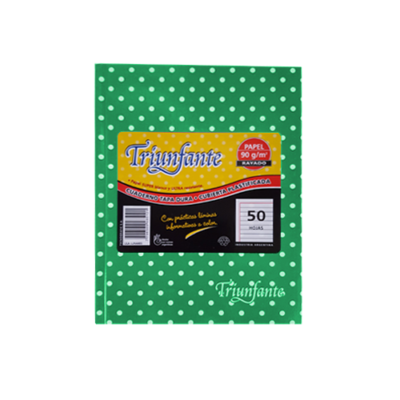 Cuaderno triunfante nro1 lunares verde oscuro 