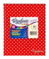 Cuaderno triunfante nro3 rojo con lunares cuadriculado