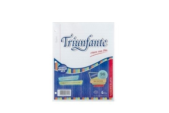 Hojas nro 3 triunfante por 96 hojas