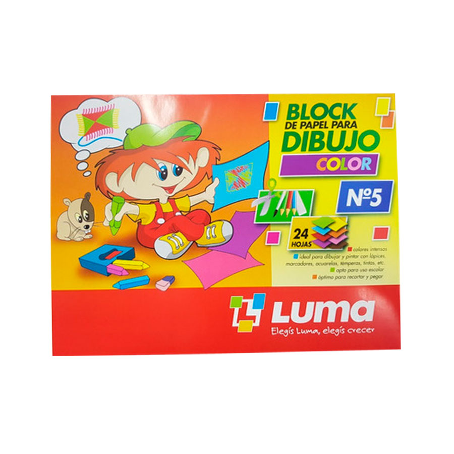 Block de papel para dibujo luma color n5