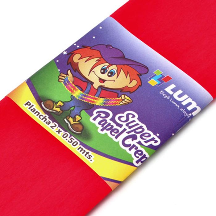 Papel luma crepe rojo