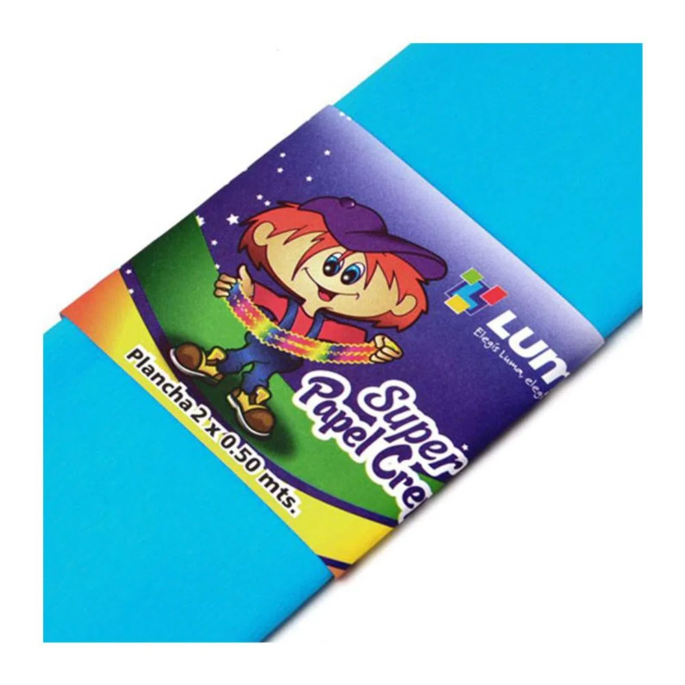 Papel crepe turqueza