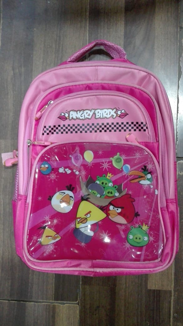 Mochila espalda 16" angry birds rosa 