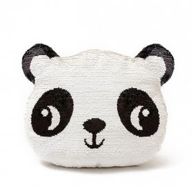 Almohadon panda con lentejuelas