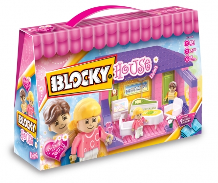 Juego de bloques blocky house living 