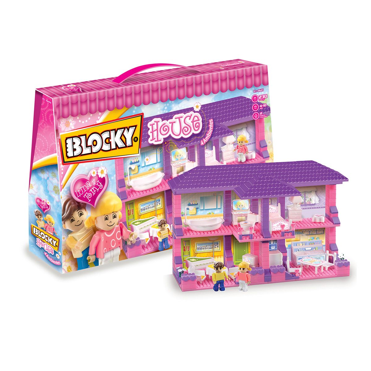 Juego de bloques blocky house 4 ambientes 