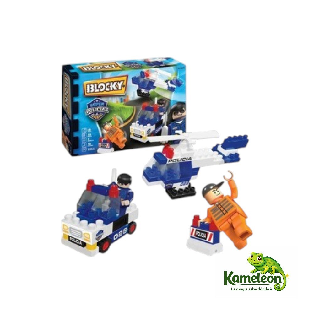 Juego de bloques blocky super policia 1
