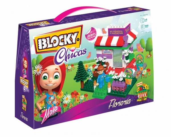 Juego de bloques blocky chicas floreria