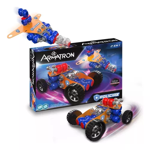Juego de bloques armatron policias 2 en 1