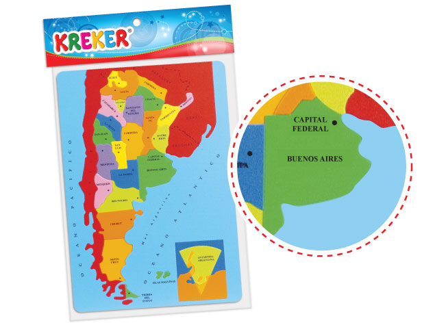 Puzzle de goma va: mapa argentina