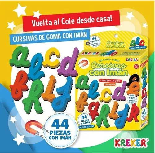 Juego de goma eva letras crusivas inmantadas 