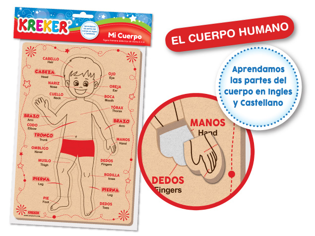 Puzzle de goma eva: cuerpo humano 