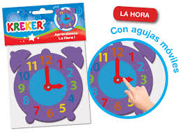 Juego de goma eva: aprendamos la hora