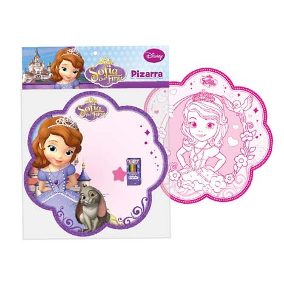 Pizarra bifaz con crayones de princesa sofia 