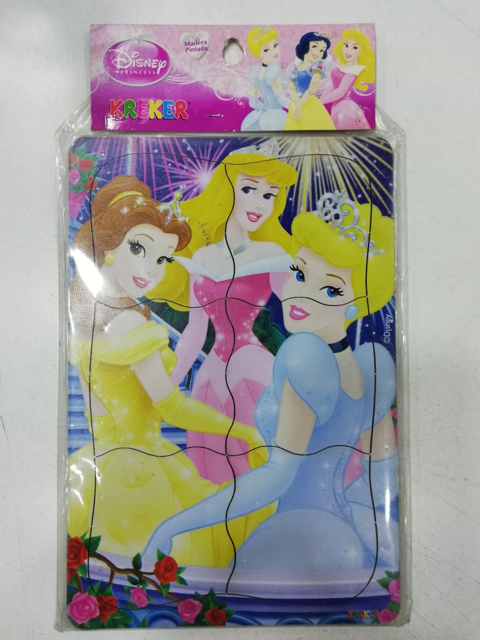 Puzzle madera princesas x 6 pz 