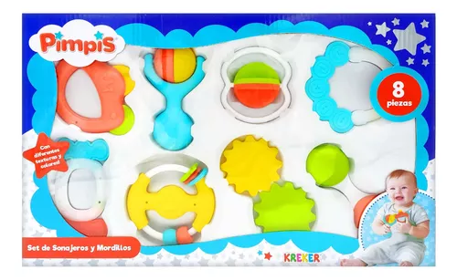 Sonajeros set de 8 pzas. pimpis