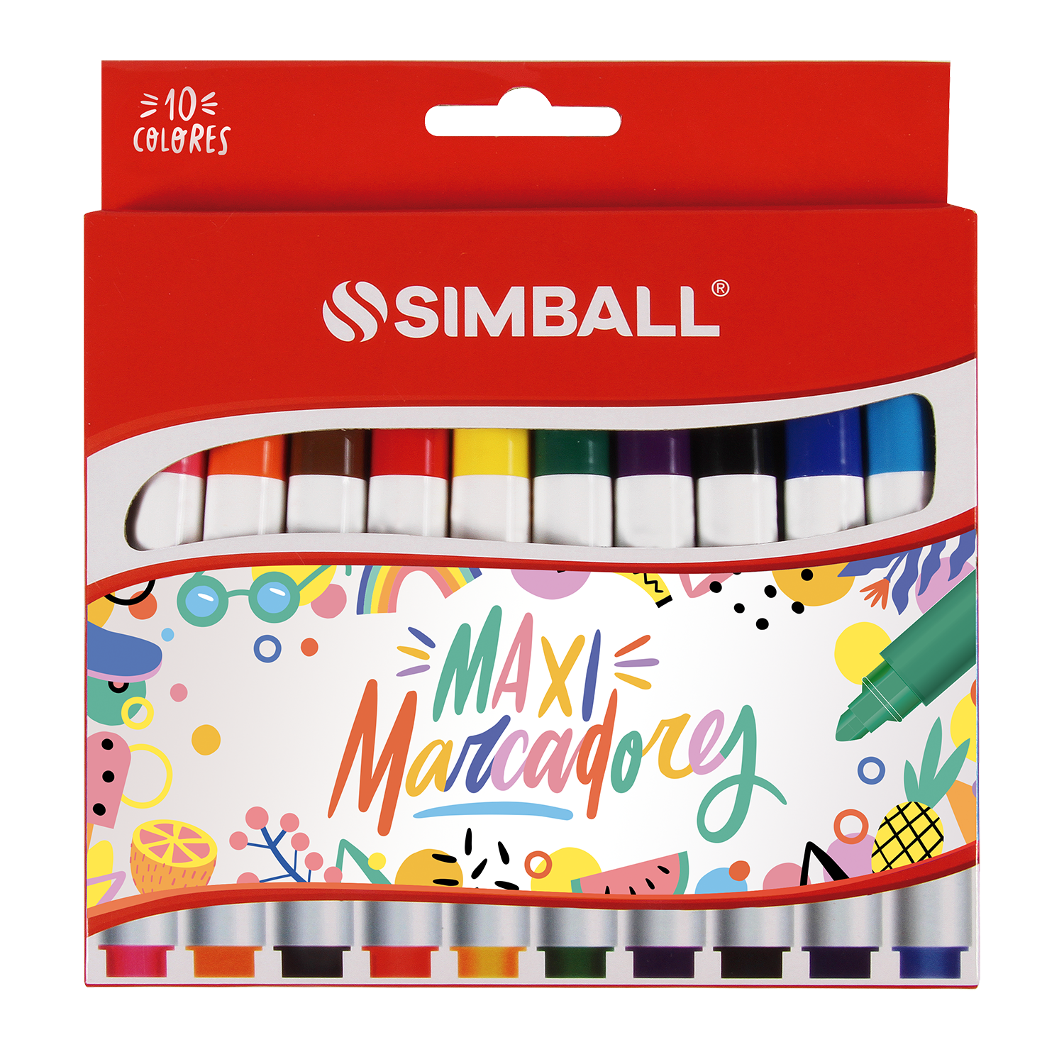Marcadores simball jumbo maxi x10 
