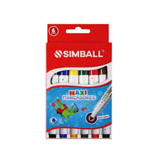 Marcadores simball punta conica x6 