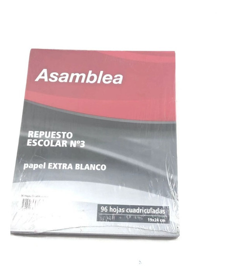 Repuestos hojas asamblea x96 numero 3 rayado