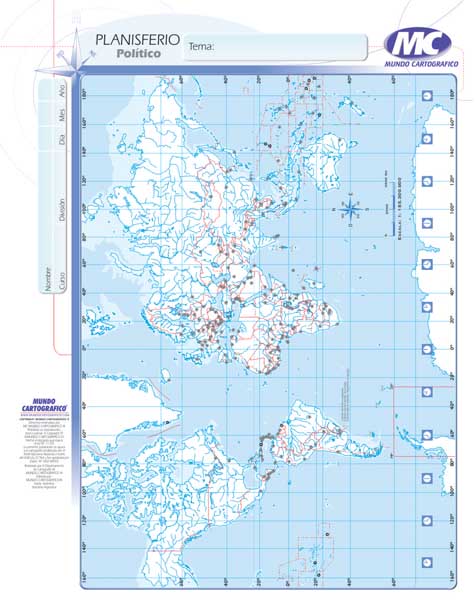 Mapa mc n5 planisferio politico