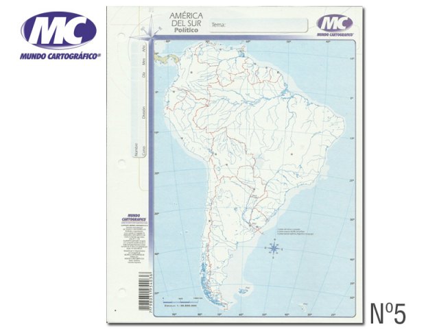 Mapa mc america del sur politico n5