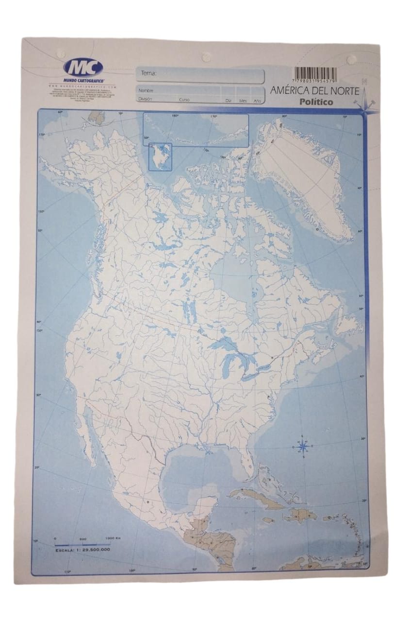 Mapa mc america del norte politico n5