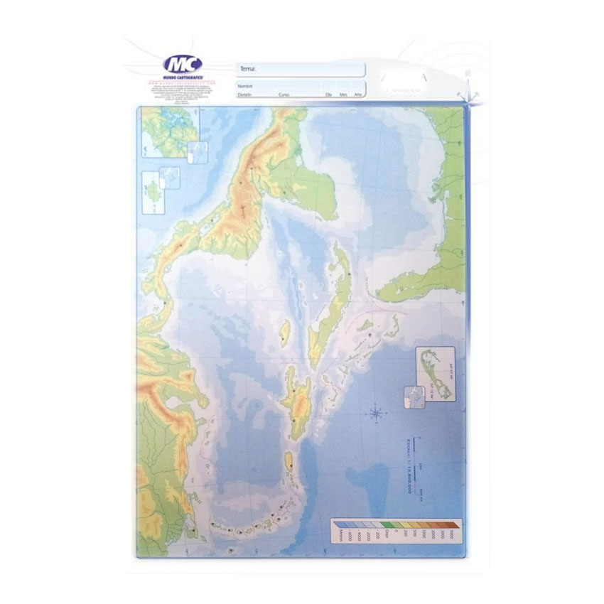 Mapa mc america central fisiico politico n5