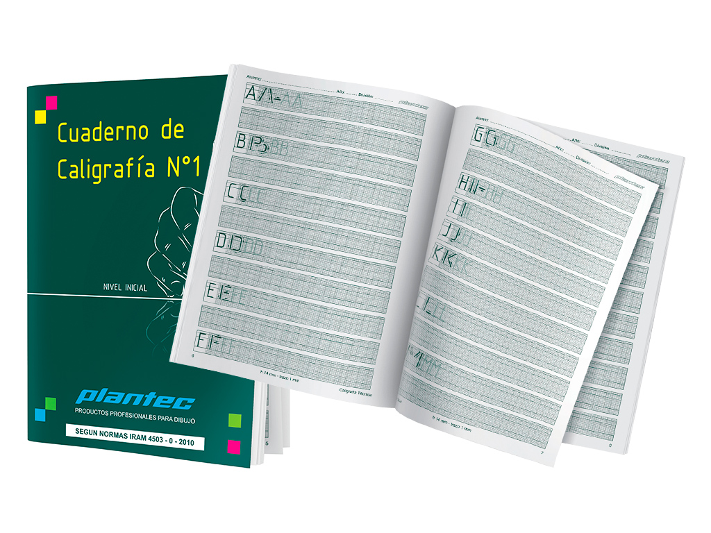 Cuaderno plantec de caligrafia plantec numero 1