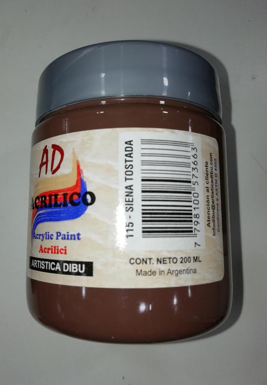 Acrilico ad 200ml 115 - siena tostada 