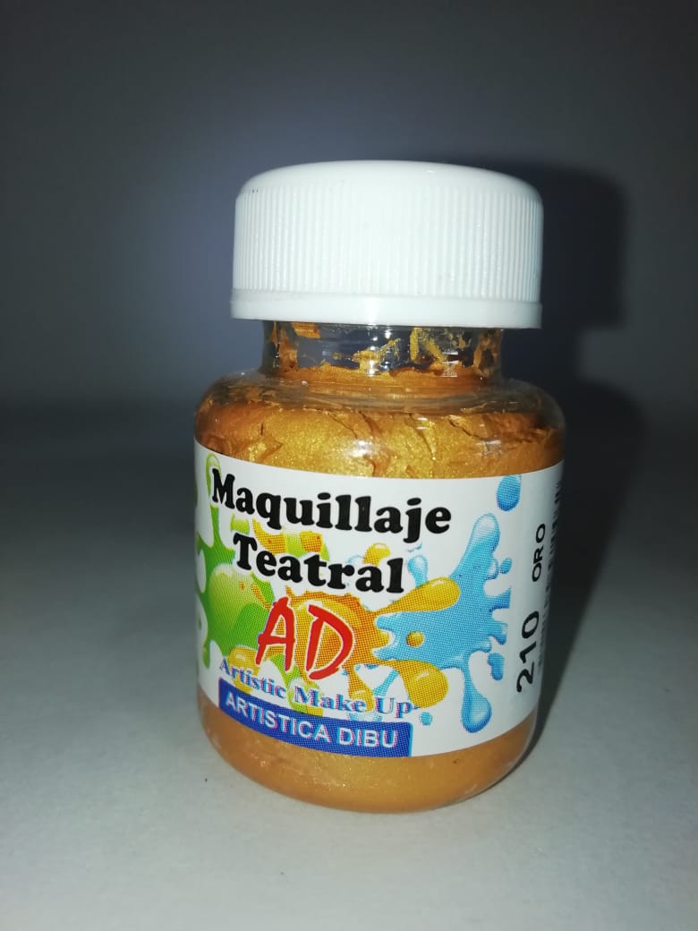Maquillaje teatral oro ad