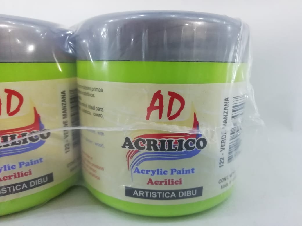 Acrilico ad 200ml 122- verde manzana
