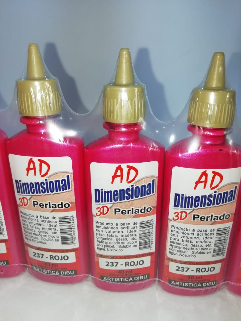 Dimencional ad 3d  237 - rojo 