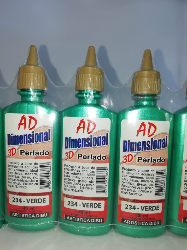 Dimencional ad 3d 234- perlado verde