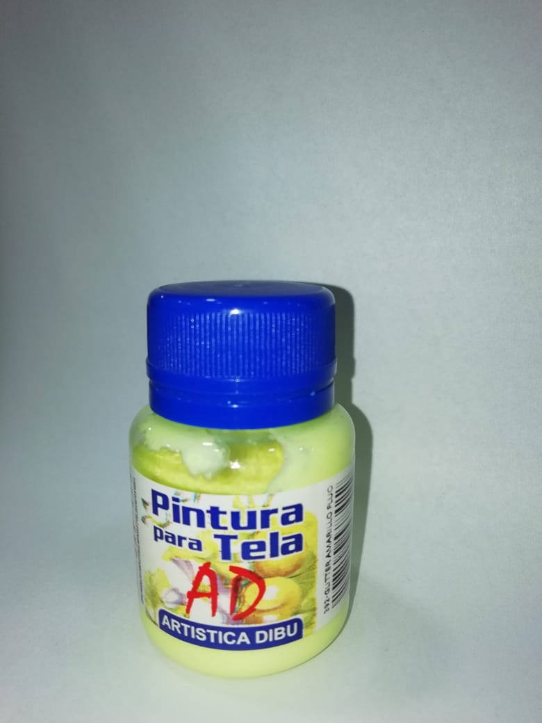 Puntura ad para tela glitter amarillo
