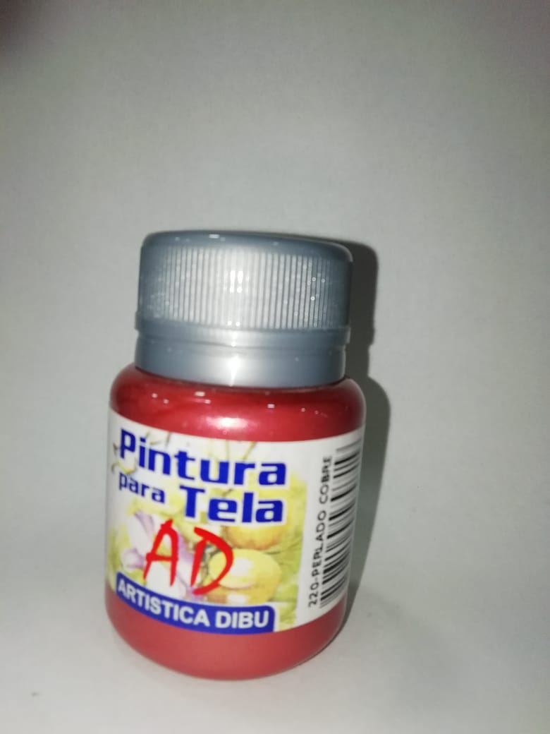 Pintura ad para tela cobre perlado