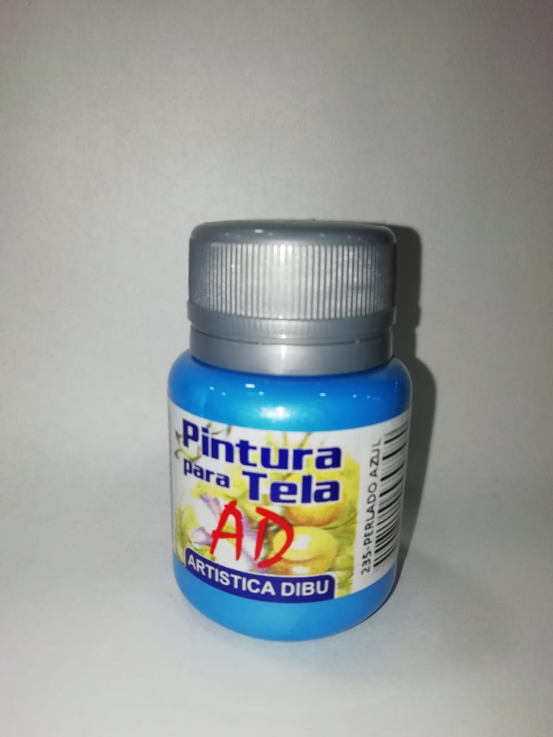 Puntura ad para tela azul perlado