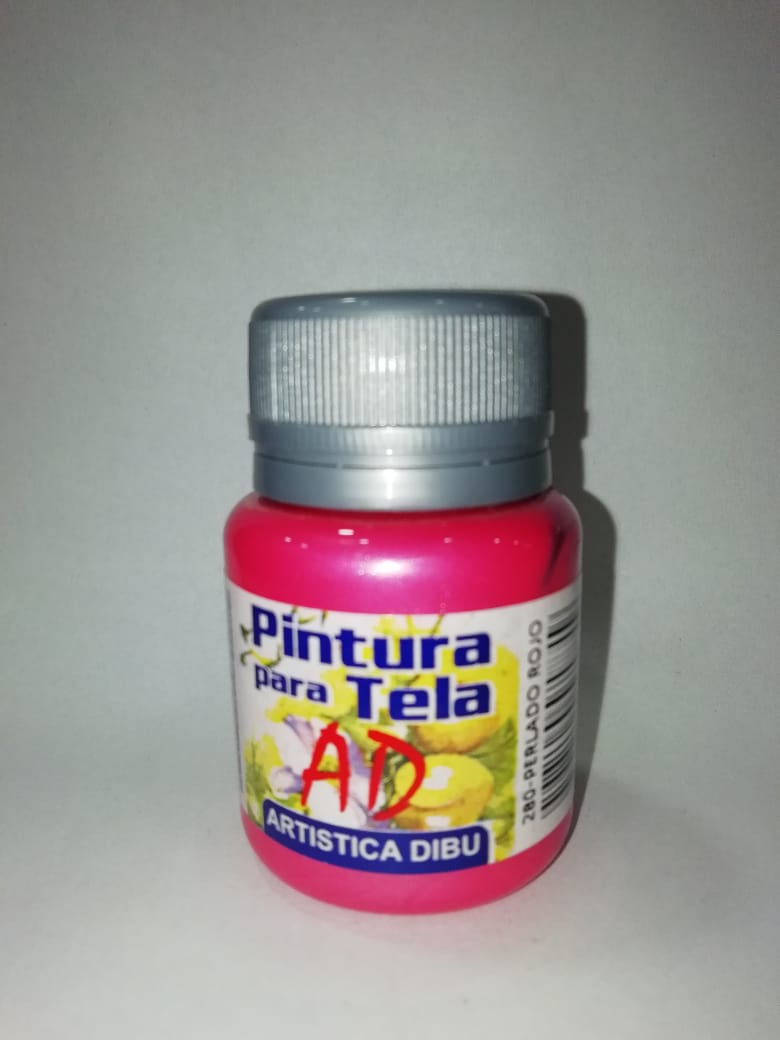 Puntura ad para tela rojo perlado
