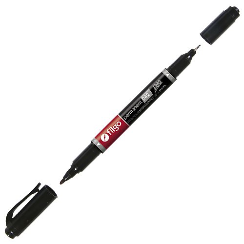 Marcador permanente filgo negro doble punta