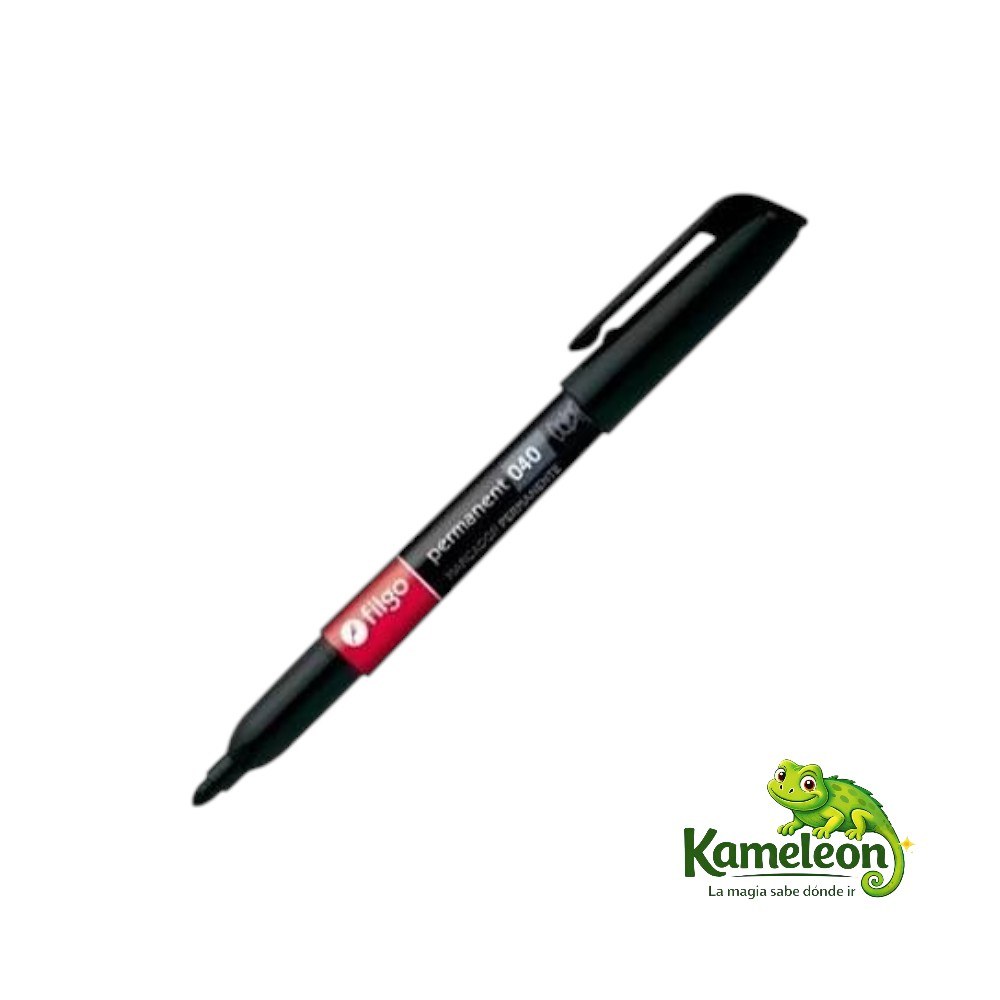 Marcador filgo permanente negro 040 fino