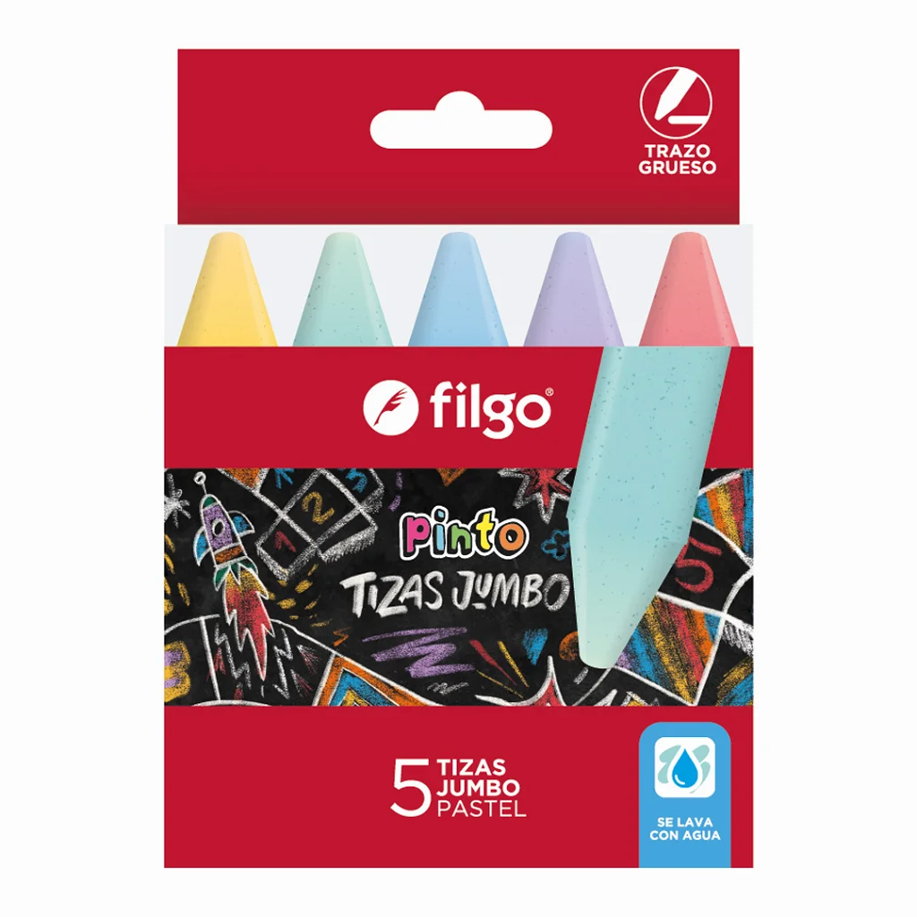 Tizas filgo jumbo pastel x5
