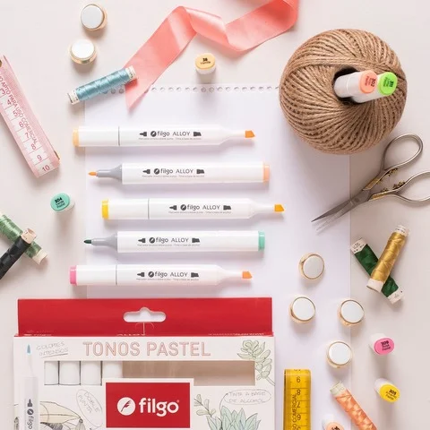 Marcador alloy artistico filgo: tonos pastel