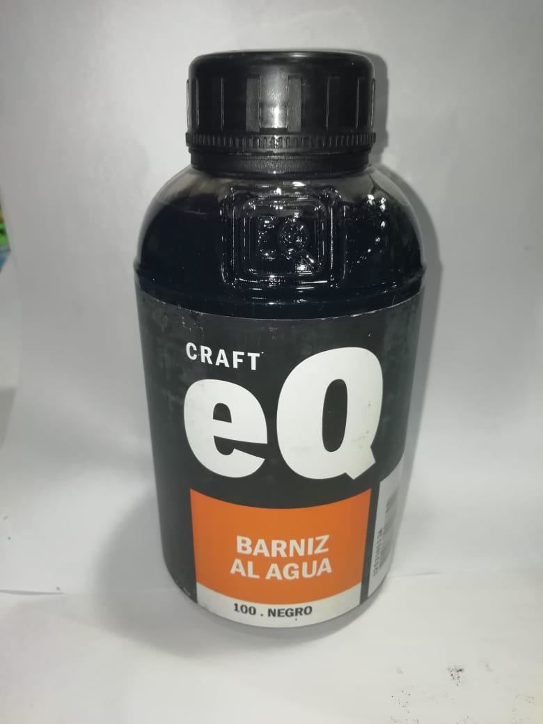 Barniz al agua eq negro 375 cc