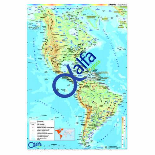 Mapa alfa america nro 6 fisico politico