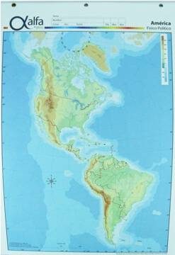 Mapa alfa america del norte fisico politico n5 