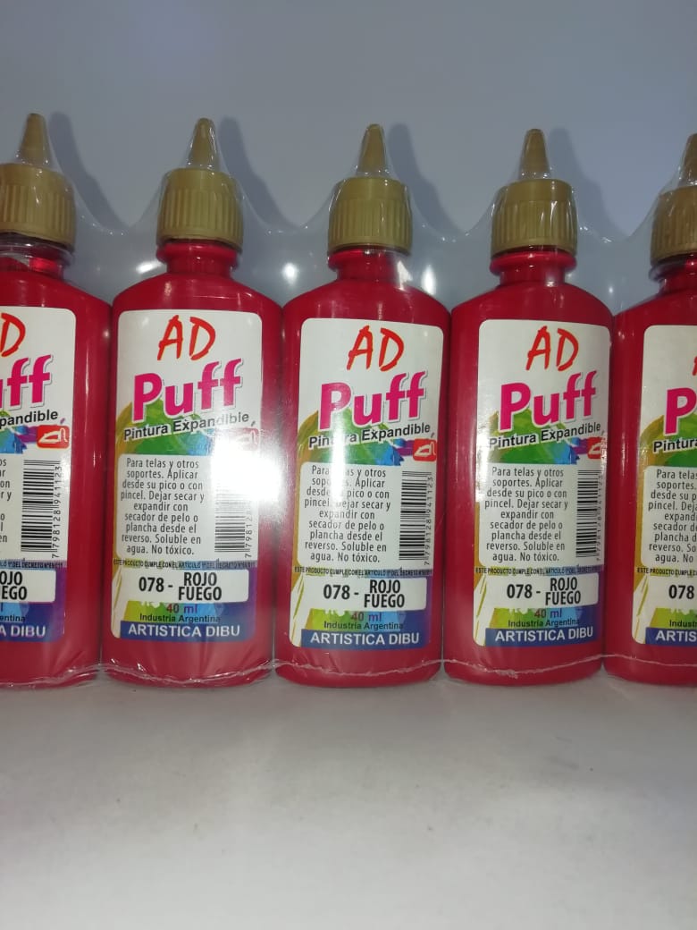 Pintura ad puff 078- rojo fuego