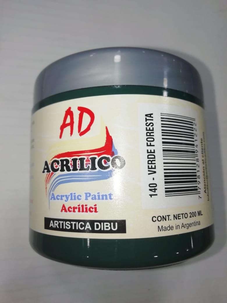 Acrilico ad 200ml 140 - verde foresta