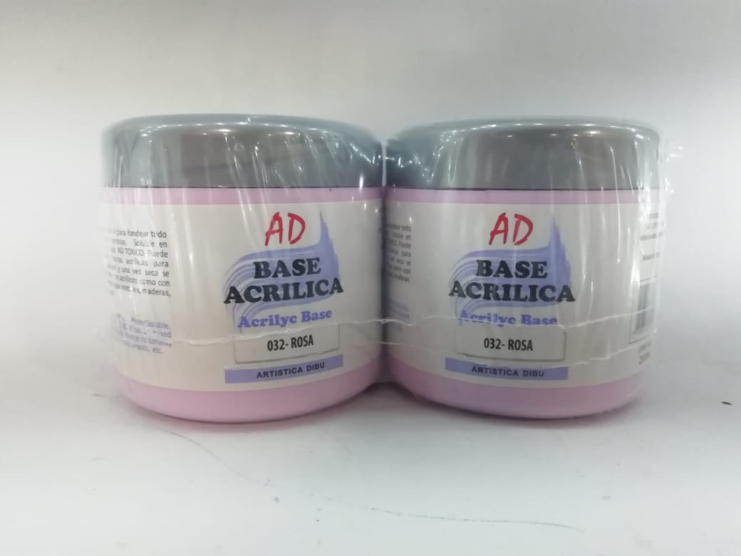 Base acrilica ad 032- rosa 200 ml.