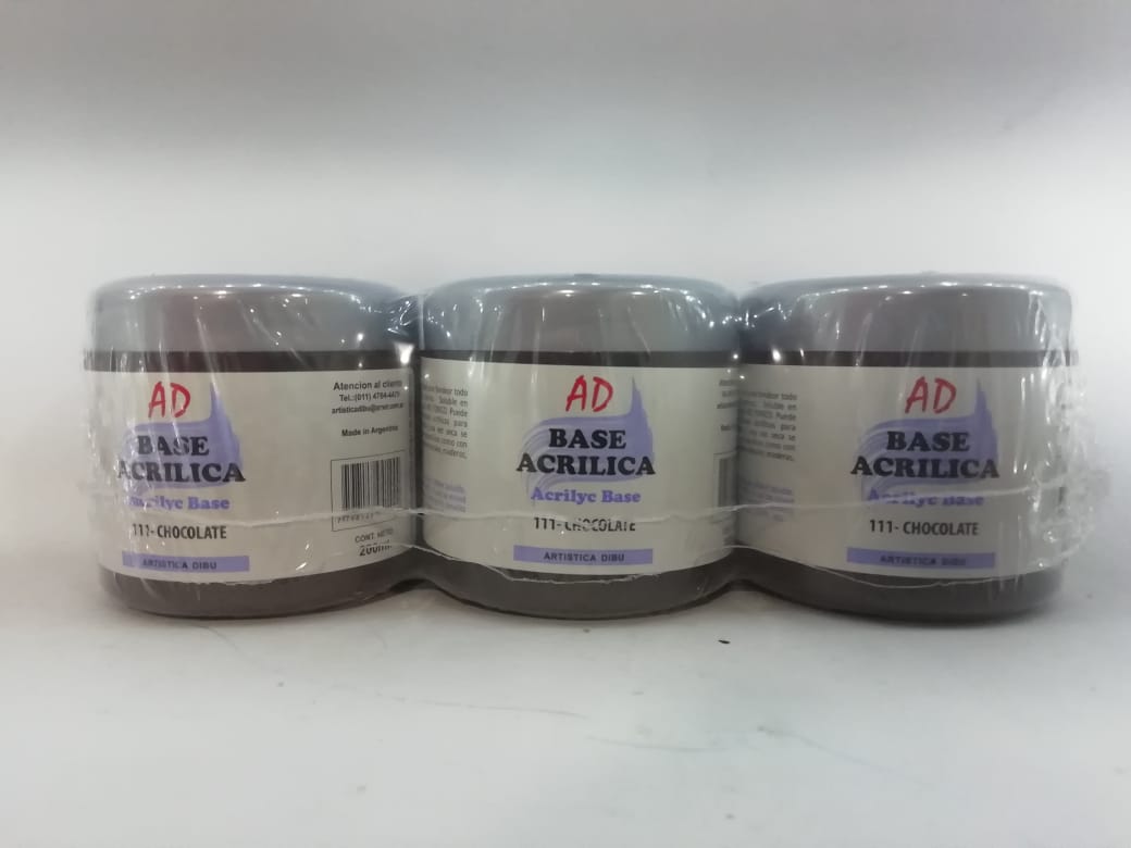 Base acrilica ad 111- chocolate x 200 ml.