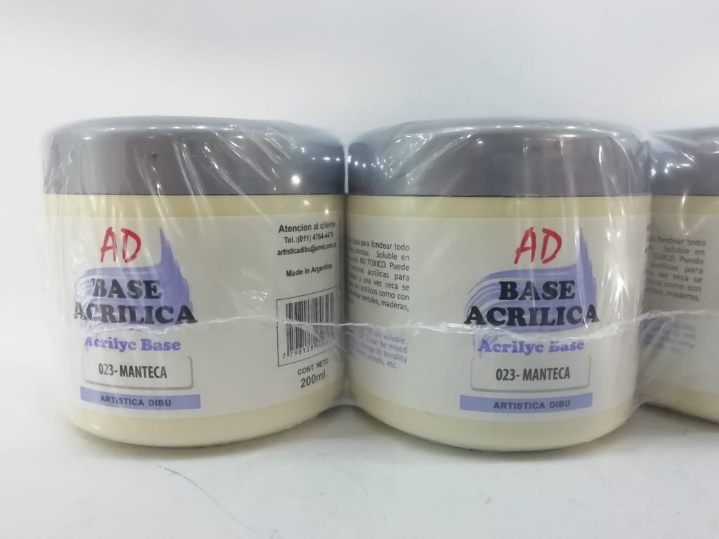 Base acrilica ad 023- manteca x 200 ml.