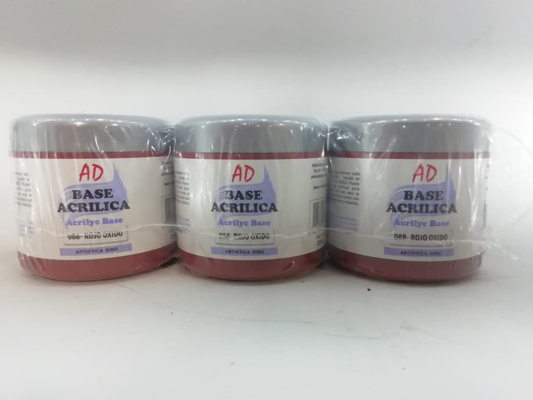Base acrilica ad 088- rojo oxido x 200 ml.